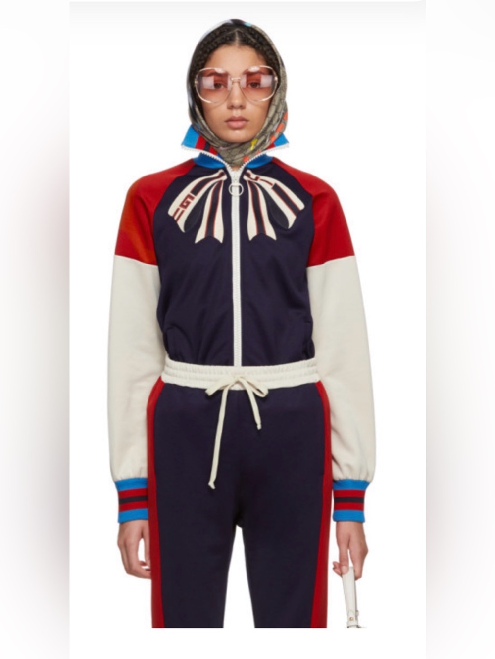 Gucci Guccify Yourself Bow-Applique Jersey Track Jacket